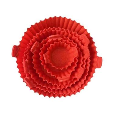 Imagem de Cesto De Silicone Reutilizável Para Airfryer, Bandeja De Silicone Para