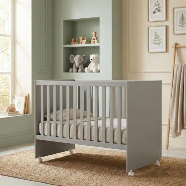 Imagem de Berço Americano Infantil 3 em 1 Mdf Helena Cinza