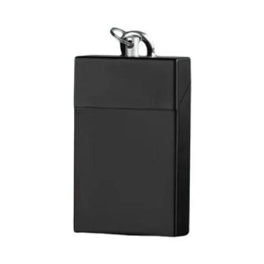 Imagem de Cinzeiro Portátil Mini De Aço Inoxidável Com Chaveiro E Compartimento 