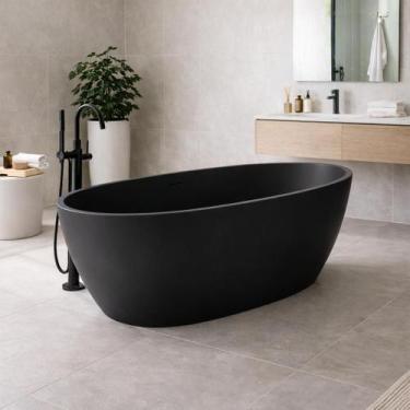 Imagem de Banheira Freestanding RM Decor Imperium 170 Imersão Preto 1,7m