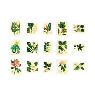 Imagem de 30 Adesivos Decorativos De Selos Filatêlicos Dourados Para Scrapbook, 