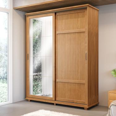 Imagem de Guarda Roupa 2 Portas Madeira Maciça Atenas Móveis Cavazotto Freijó