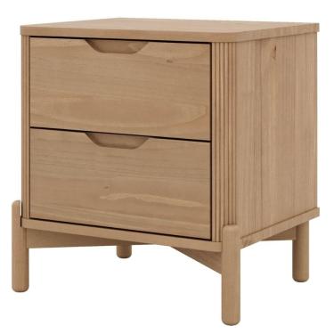 Imagem de Mesa de Cabeceira Madeira Macica Taeda 2 Gavetas 52 cm 3300U Festra