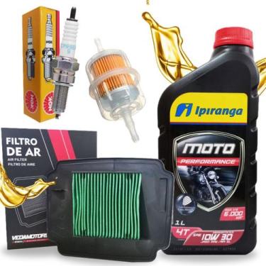 Imagem de Kit Revisão Biz 125 Ipiranga 10w30 Filtros e Vela Ngk - DIVERSOS
