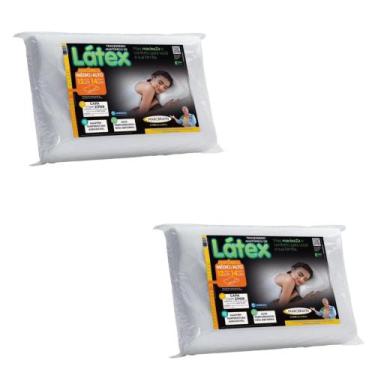 Imagem de 2 Travesseiros Látex Cervical - Altura 12cm e 14cm - MarcByan