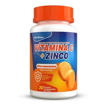 Imagem de Vitamina C + Zinco Efervescentes - Sabor Laranja - 30 Comprimidos 3,5g