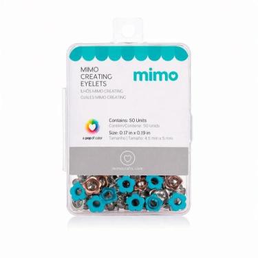 Imagem de Ilhós Mimo Creating - Flor - Azul Claro - 5 mm - 50 Unids