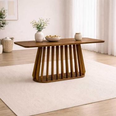 Imagem de Mesa Para Sala de Jantar 180cm Tampo de MDF Pitanga Natuame Madeira Ci