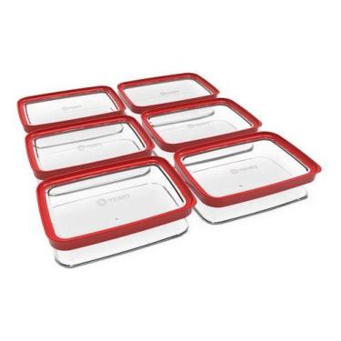 Imagem de Kit Conjunto 06 Potes Herméticos Para Mantimentos Acrílico - Helsim, V