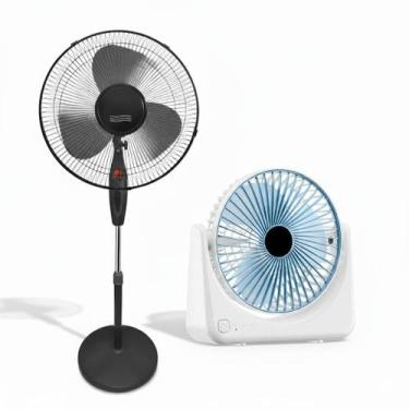 Imagem de Ventilador de Pedestal 127V 45W Torre e Ventilador Portátil USB Kit - 