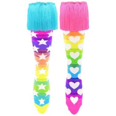 Imagem de Meias Lets Dance, Lindas Meias de Dança até o Joelho com Franjas Personalizadas no Topo! 6-18 Anos Multicoloridas,MADMIA