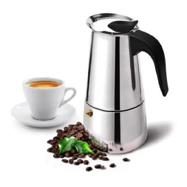 Imagem de Cafeteira Italiana Expresso Aço Inox 4, 6, 9 Xicara Filtro Térmica Man