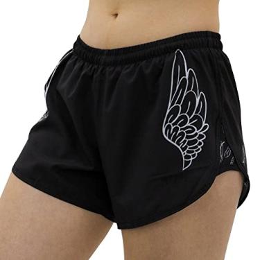 Imagem de Shorts Beach Tennis Corrida Hupi Donna Asas Feminino, Cor: Preto, Tamanho: P