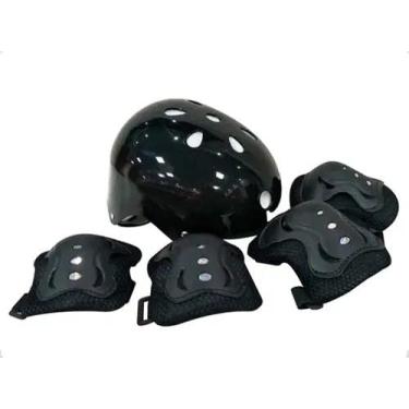 Imagem de Kit Proteção Infantil Patins Skate Bicicleta Roller Preto