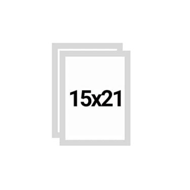 Imagem de KIT 2 Molduras 15x21 com Eucatex (MDF) Branca