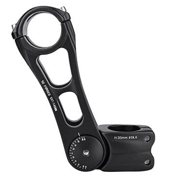 Imagem de CXWXC Haste ajustável MTB 31,8 mm 85 graus – 90/110/145 mm para guidão – Extensor de guidão de bicicleta de montanha de liga de alumínio para bicicleta MTB Road City (31,8 x 145 mm)
