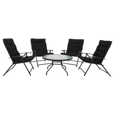 Imagem de Conjunto Dobrável São Paulo 5 Peças Preto Just Home Collection