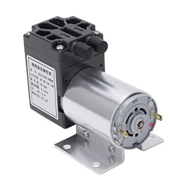 Imagem de Mini bomba de vácuo DC 12V - compressor de ar de micro bomba de diafragma de 6W, bomba de sucção de ar de pressão negativa de alumínio para instrumento de amostragem de análise de gás