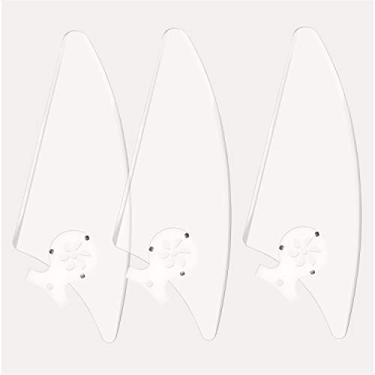 Imagem de Pás p/Ventilador Teto Acrílico Loren Sid e Arge P07 + Kit Instalação e Garras Brancas