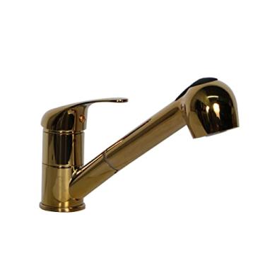 Imagem de Torneira Cozinha Gourmet Extensível Monocomando Misturador Dourado