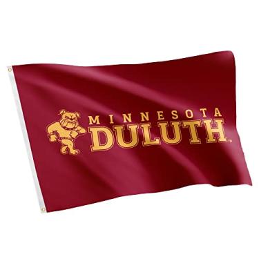 Imagem de Desert Cactus University of Minnesota Duluth UMD Bulldogs 100% poliéster interior exterior 3 pés x 5 pés bandeira (bandeira 7a)