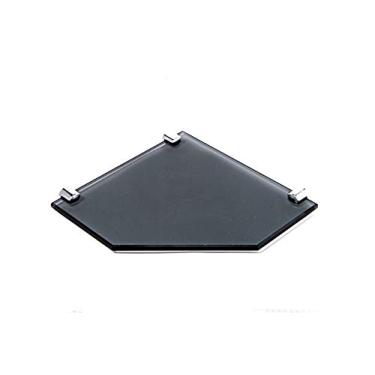 Imagem de Porta Shampoo de Canto Reto em Vidro Fumê Lapidado - Aquabox - 20cmx20cmx8mm