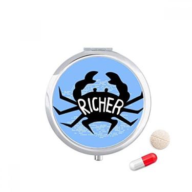 Imagem de Caixa de armazenamento de remédios com desenho de animal de caranguejo preto