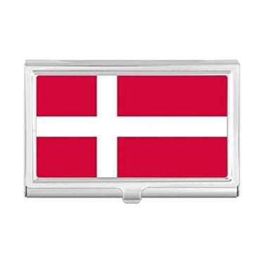 Imagem de Porta-cartões de visita com bandeira nacional da Dinamarca da Europa