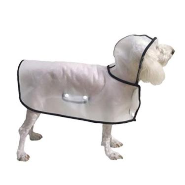 Imagem de Casaco de chuva para cachorro portátil Balacoo Puppy Raincoat prático com capuz Jaqueta de chuva para animais de estimação Suprimentos para corrida ao ar livre e caminhada