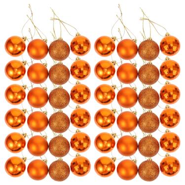 Imagem de Yardwe 48 Unidades Bolas De Natal Bola Pendurada Na Árvore De Natal Festa De Natal Decoração Férias Ornamentos Bola Enfeites De Decorações De Natal Plástico Vidro Bola De Lantejoulas
