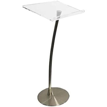 Imagem de Mesa De Palestra De Pódio De Acrílico - Suporte De Púlpito De Conferência De Acrílico Púlpito De Escritório De Escola De Igreja Suporte De Púlpito Com Plataforma Multiuso,Transparente,Pódio,Hilari