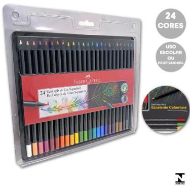 Faber Castell Lapis Cor Profissional 24 Cores Kit Estojo Original Escolar  Colorido Pintar Desenho - Kit para Desenho Técnico - Magazine Luiza