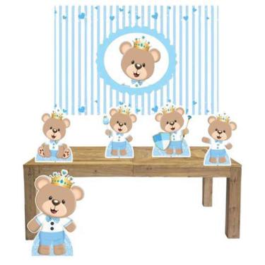 Imagem de Kit Display Mdf Urso Principe Com 5 Peças + Painel Grande