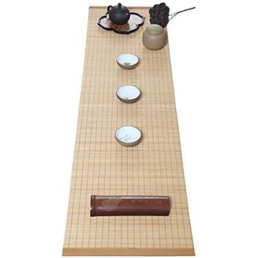 Imagem de Jogo Americano De Chá De Estilo Japonês, Tapete De Mesa De Tecelagem De Bambu Original, Antiderrapante/à Prova De Calor, Limpe Com Pano,30×150cm,bonny369
