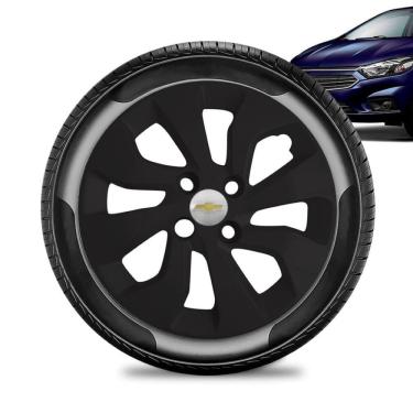 Imagem de Calota Chevrolet Onix aro 14 2017 a 20 Preta Fosca Emb Prat