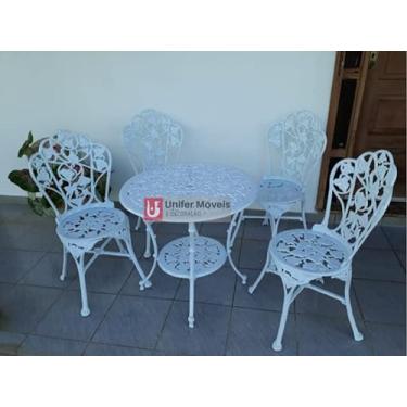 Imagem de Conjunto de Mesa Para Jardim Hera em Alumínio Fundido Unifer Móveis