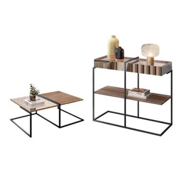 Imagem de Conjunto Mesa de Centro e Aparador Lagos Demolição Preto