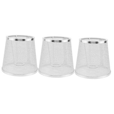 Imagem de 2 peças de peças de arte para ambientes e persianas abajur clipe decorativo tambor ouro rústico para gaze em casa luminárias de hotel decorações de sombra de chão transparente decoração de escritório