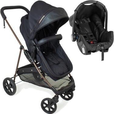 Imagem de Carrinho de Bebe Bebe Conforto Galzerano Napoli Preto Cobre