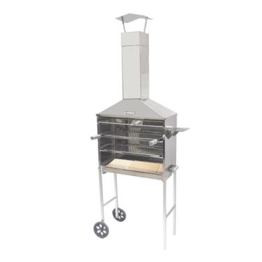 Imagem de LAURINDO'S Churrasqueira Espetinho Inox Tijolos Refratários