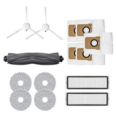 Imagem de HMHAMA Escovas principais laterais escova esfregona almofadas de pano saco de poeira filtros peças de reposição serve para Dreame S10/x10/B101CN/Dreame Bot L10s Ultra/L10s Pro Robot Vacuum