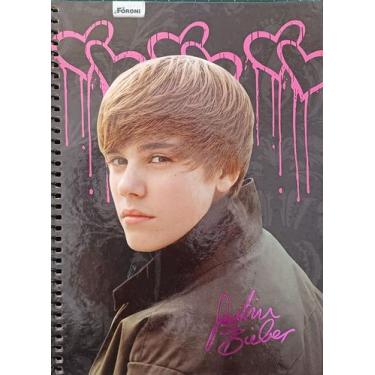 Imagem de Caderno Universitário Capa Dura 1 Matéria 96 Folhas Justin Bieber Foro