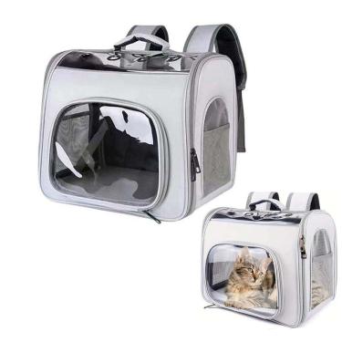 Imagem de Mochila Transporte Cachorro Gato Pet Cao Animal de Estimaçao Pequeno Porte Viagem Ventilaçao