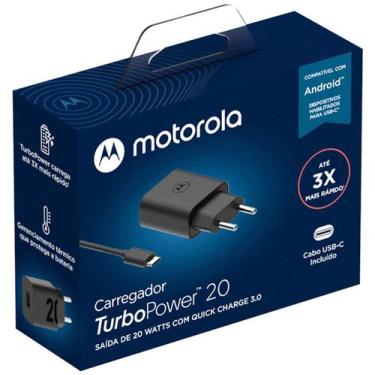 Imagem de Carregador De Parede Motorola Turbo Power 20W - Cabo Usb-C