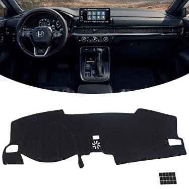 Imagem de KEYOOG Capa de painel de painel adequado para Ho-nda Civic 2022 2023 2024 (sem modelos HUD), tapete de painel de carro tapete antirreflexo, protetor solar antiderrapante (preto)