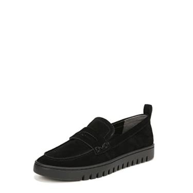 Imagem de Vionic Mocassim feminino Journey Uptown Comfort - Tênis de caminhada leve de suporte feito com palmilha ortopédica embutida e sola flexível 360 ajuda a fascite plantar, larguras médias, Camurça preta, 6.5