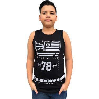 Imagem de CAMISETAS REGATA PREMIUM JUVENIL MENINO GANGSTER-Masculino