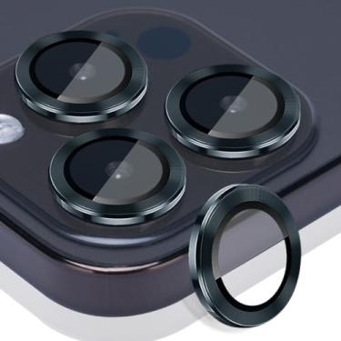 Imagem de Rayorcon Protetor de lente de câmera para iPhone 15 Pro e iPhone 15 Pro Max, protetor de lente de vidro temperado, anel de liga de alumínio, capa para câmera compatível com iPhone 15 Pro/iPhone 15 Pro
