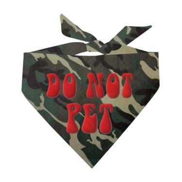 Imagem de Do Not Pet Puff Bandana para cães estampada (camuflagem, OS Puff12)