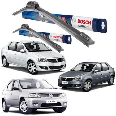 Imagem de Par Palheta Limpador Parabrisa Original Bosch Renault Logan 2008 2009